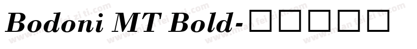 Bodoni MT Bold字体转换